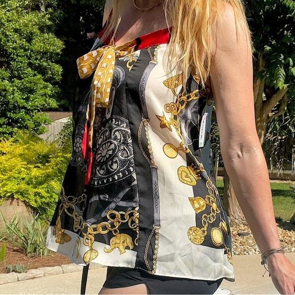 Express satin babydoll tank top blouse - Picture 2 of 6